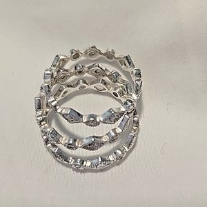 EUC Silver Stackable Rings